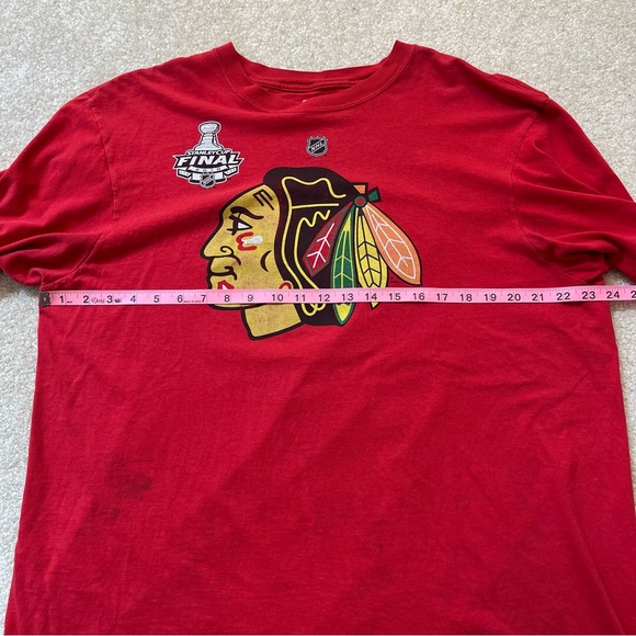 Chicago Blackhawks Shirt Mens Extra Large Red NHL Hockey 2010 Championship Toews - Picture 8 of 12